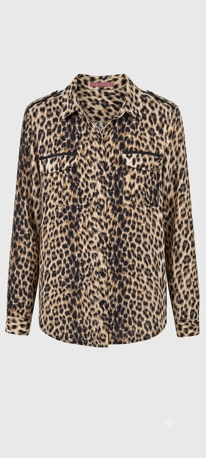 Camisa Animal Print Feminina – Tam. 46 | Estilo e Conforto