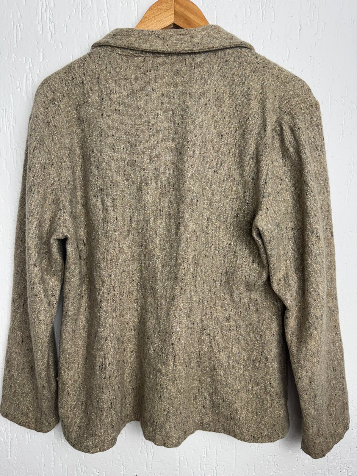 Casaco de Lã Texturizada Tweed – Estilo Vintage tamanho G