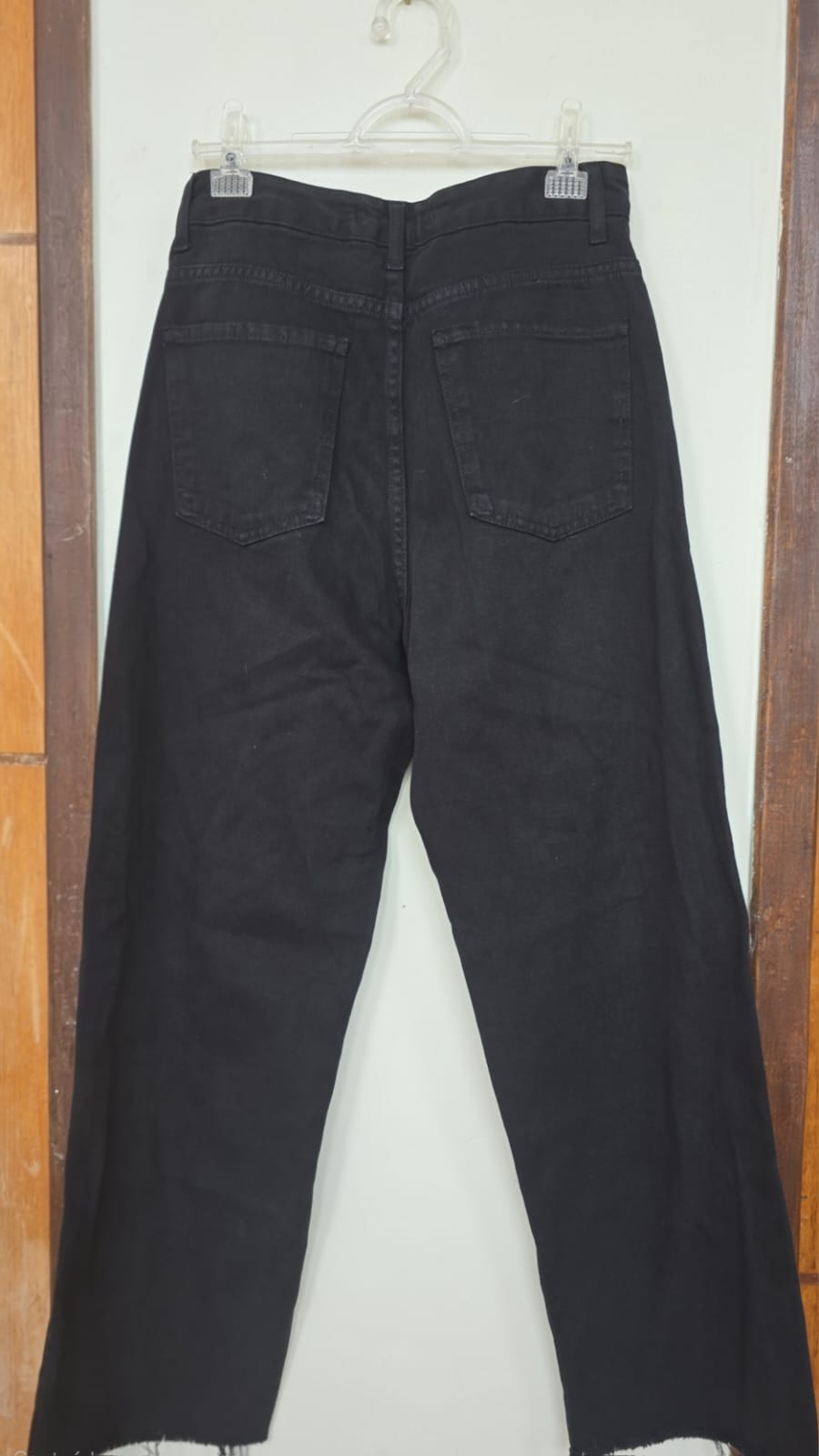 Calça Jeans Preta Wide Leg / Reta Pool Jeans Riachuelo