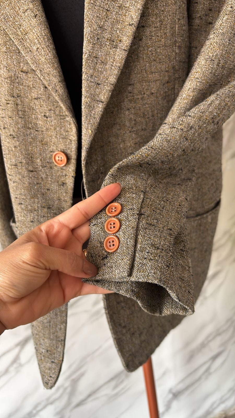 Casaco/blazer alongado forrado lanzinha