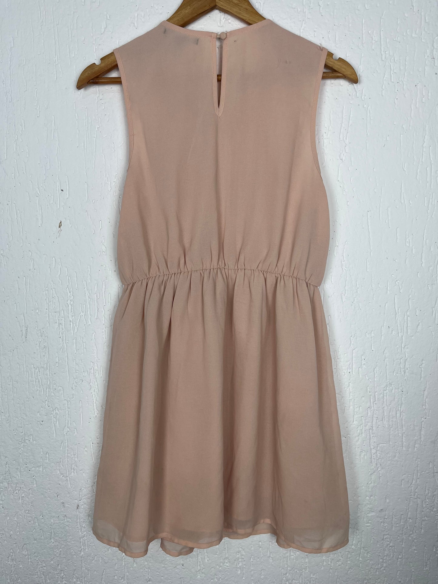 Vestido Forever 21 Pêssego com Gola Bordada
