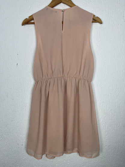 Vestido Forever 21 Pêssego com Gola Bordada