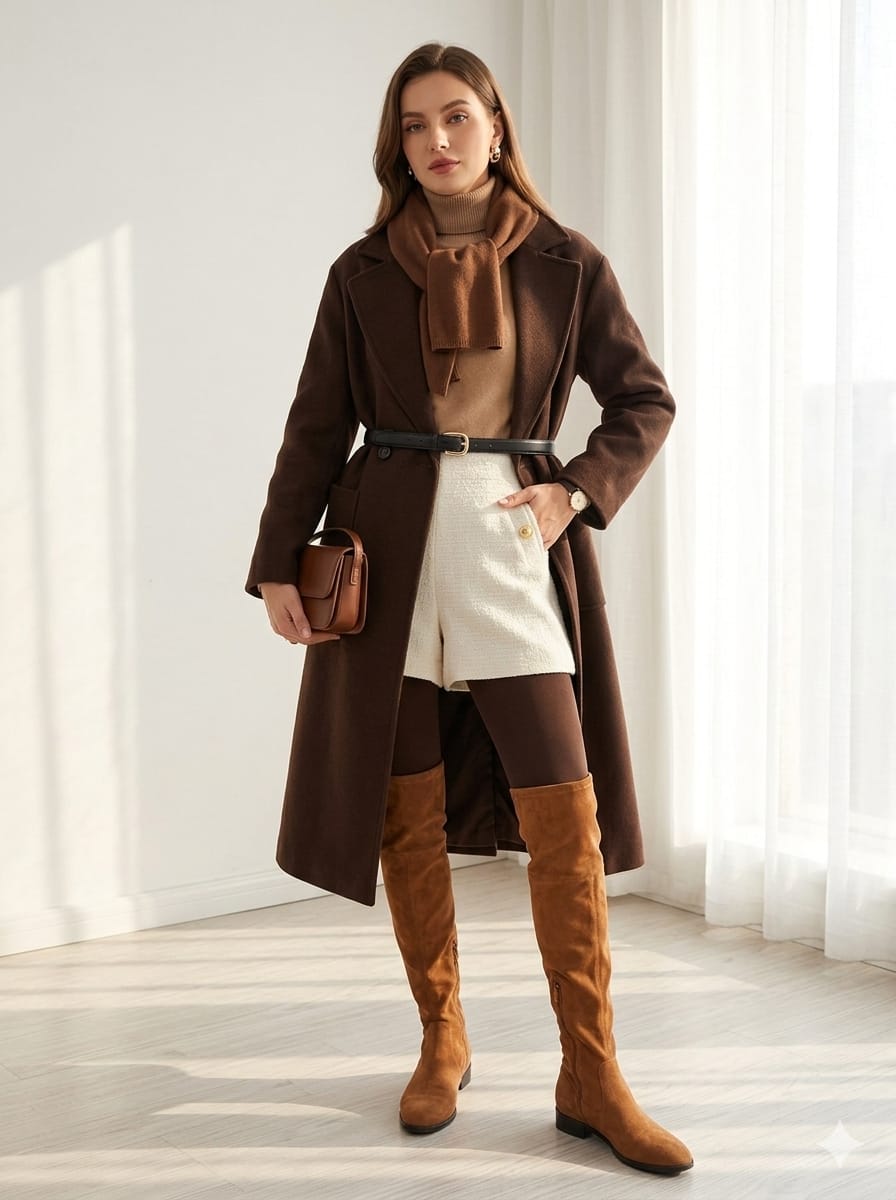 Short saia Mamô em twed na cor off wite, com botões dourados,tamanho 44, elegante, sofisticado e atemporal