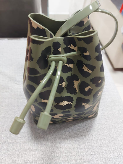 Bolsa saco Melissa mimi sac bag print onça verde- original