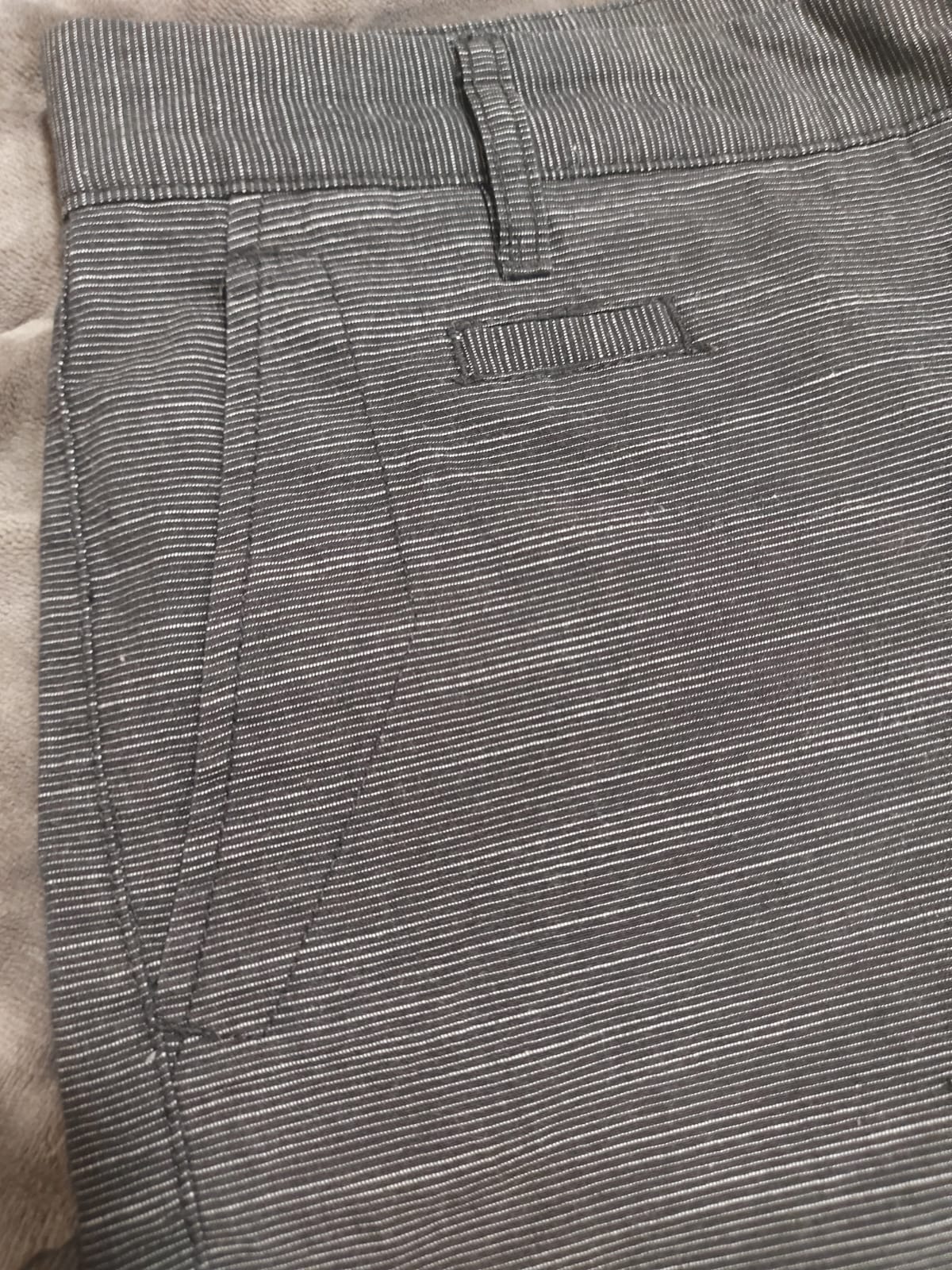 Bermuda masculina risca de giz preta tamanho 46