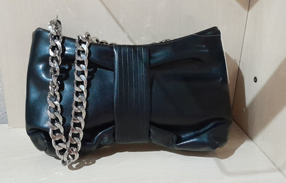 Bolsa Clutch Feminina Preta Com Duas Alças Removíveis