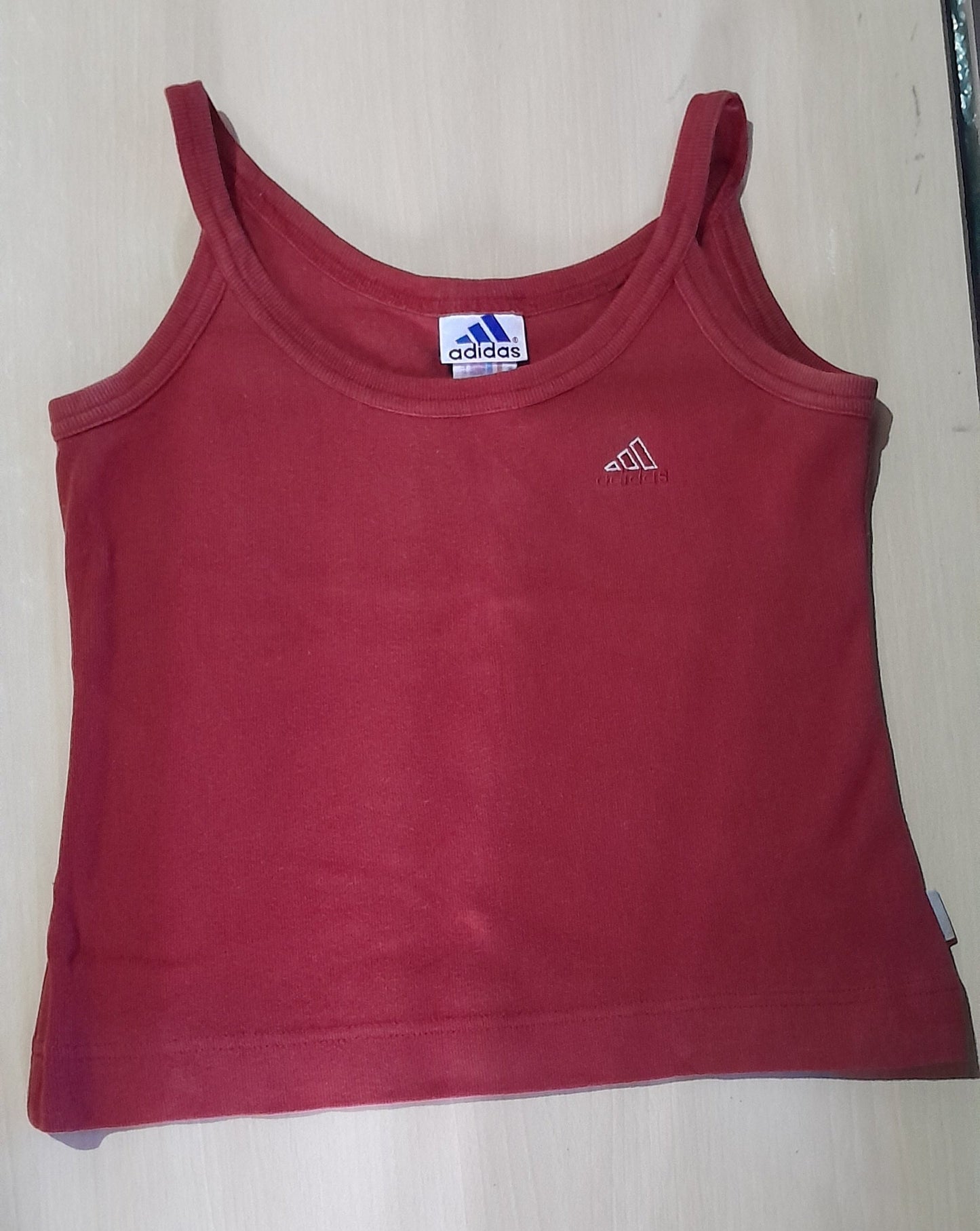 Regata Adidas Feminina Algodão Vermelho Vintage M