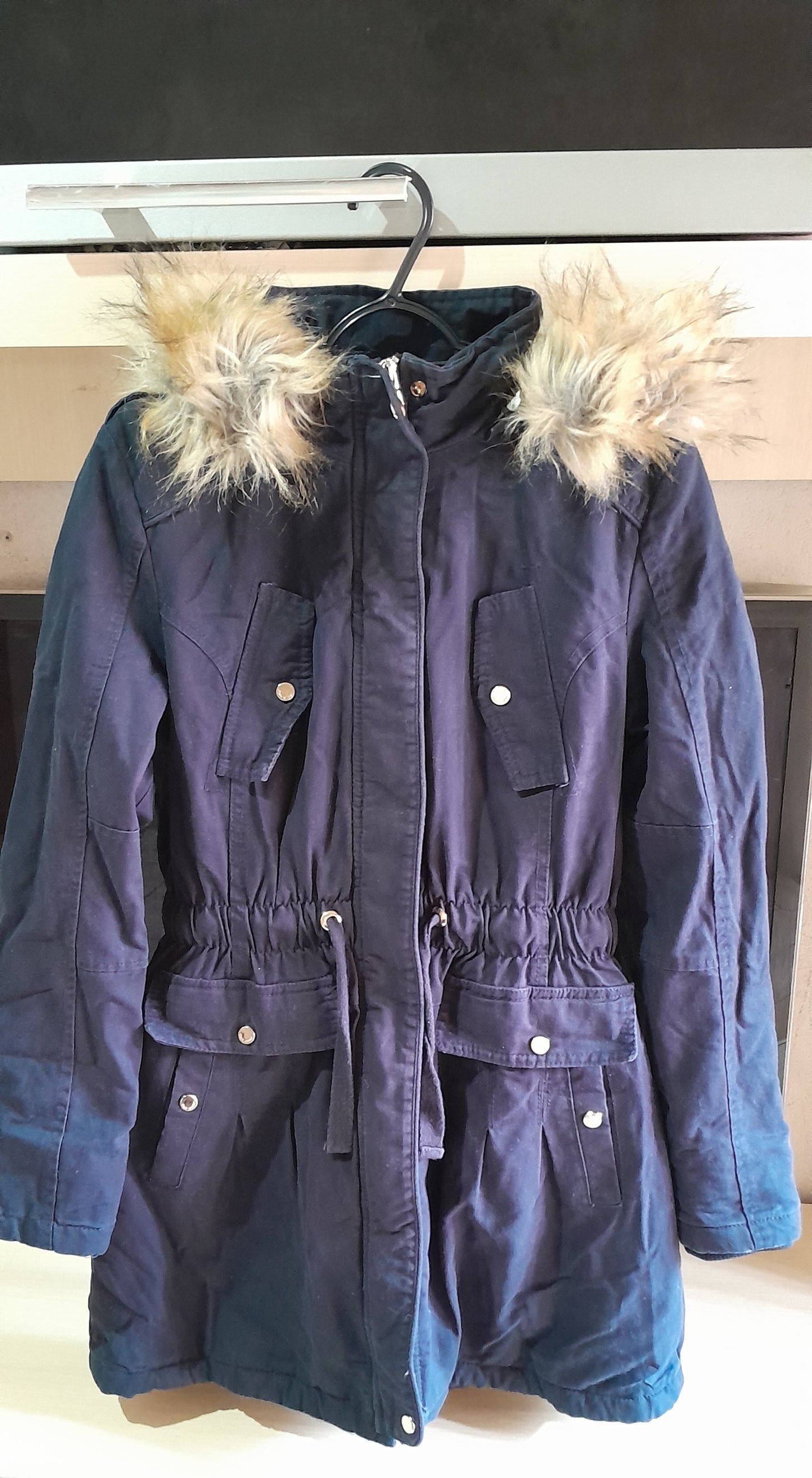 Jaqueta Parka Feminina Chaos Crucker Azul Marinho - Tamanho M