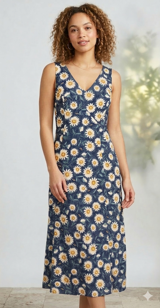 Vestido Floral Romântico Perfeito Tam M (Com Forro)