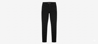 Calça Preta Skinny com Lycra e Detalhes em Pedraria – Tam. 36