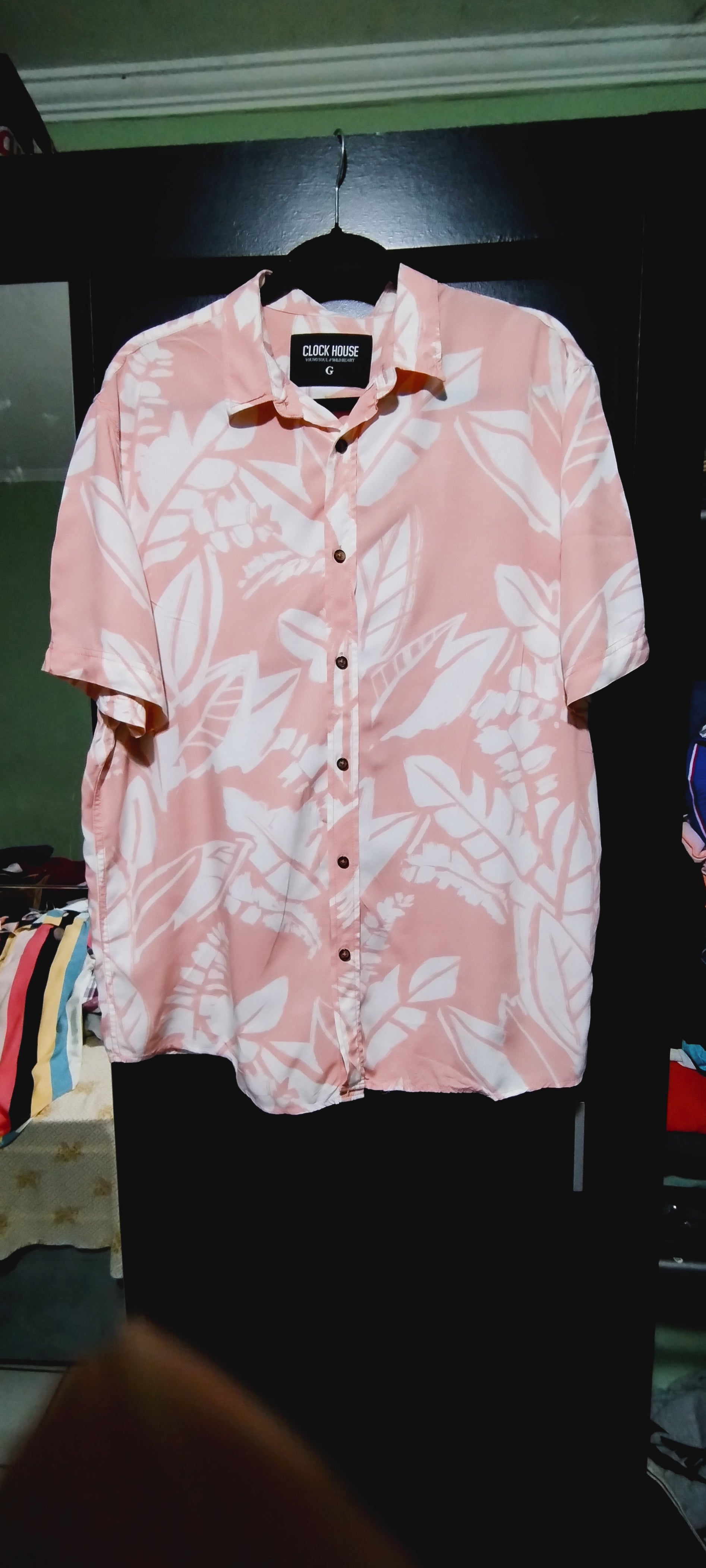 Camisa Estampada em Viscose – Tom Rosa Bebê – Tam G