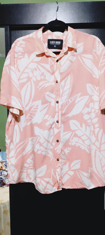 Camisa Estampada em Viscose – Tom Rosa Bebê – Tam G
