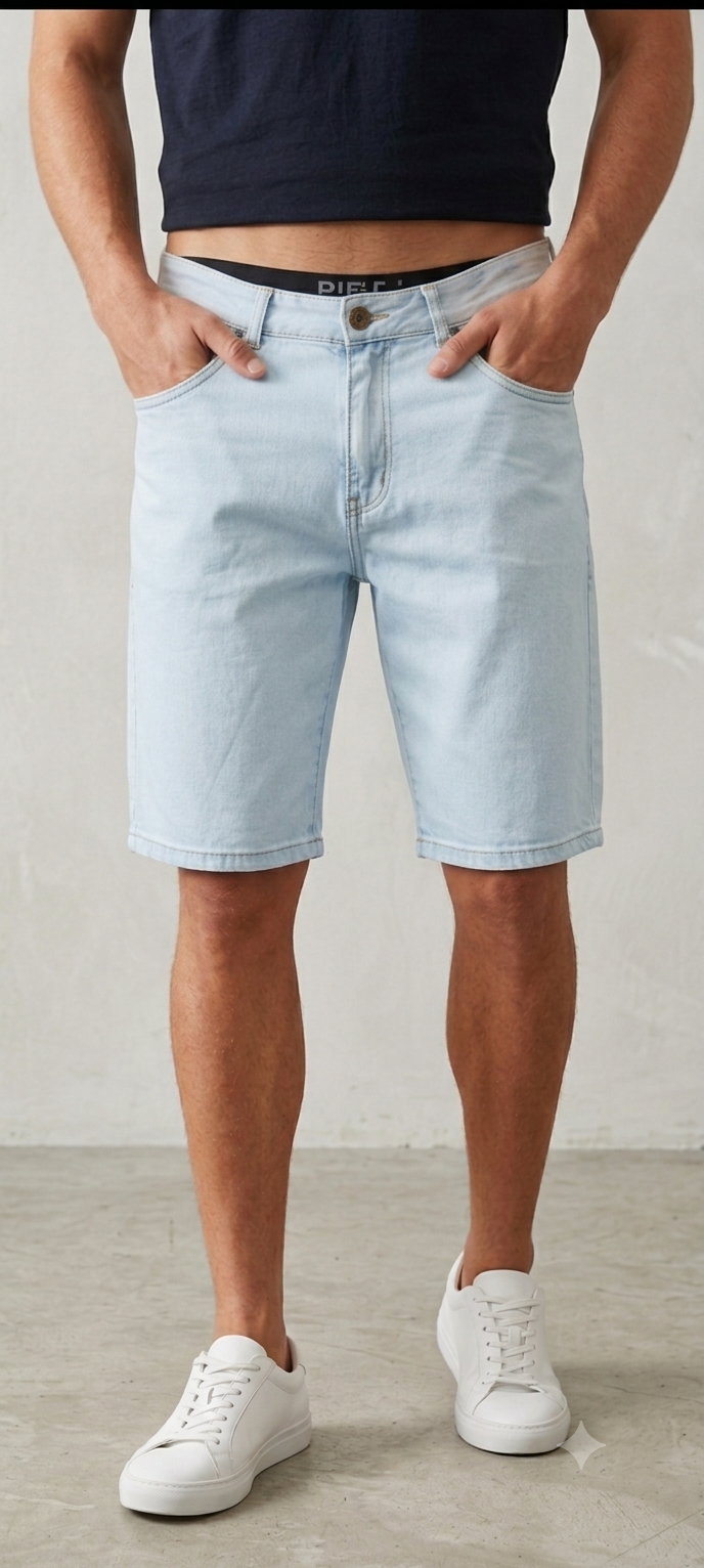 Bermuda Jeans Pool Original – Lavagem Clara – Tam 40