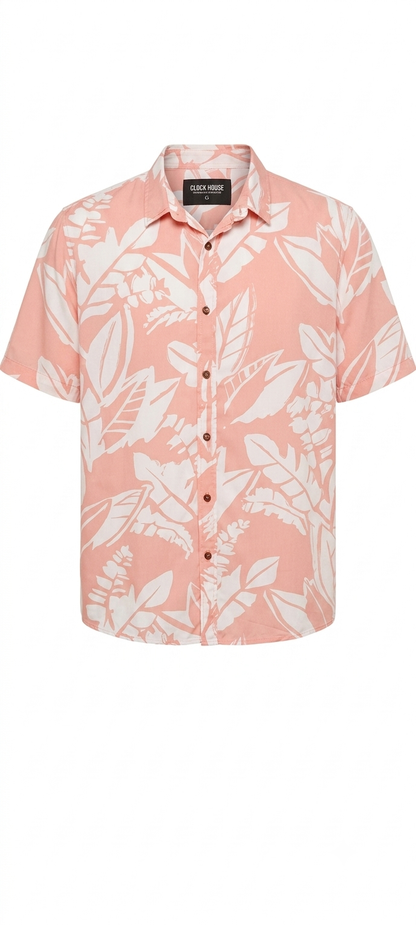Camisa Estampada em Viscose – Tom Rosa Bebê – Tam G