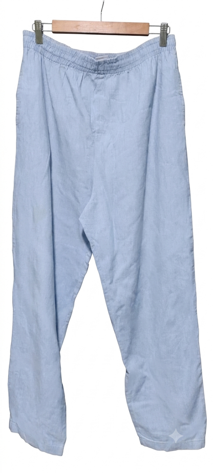 Calça Pantalona em Algodão - Jeans Claro - Tam XL (G/GG)