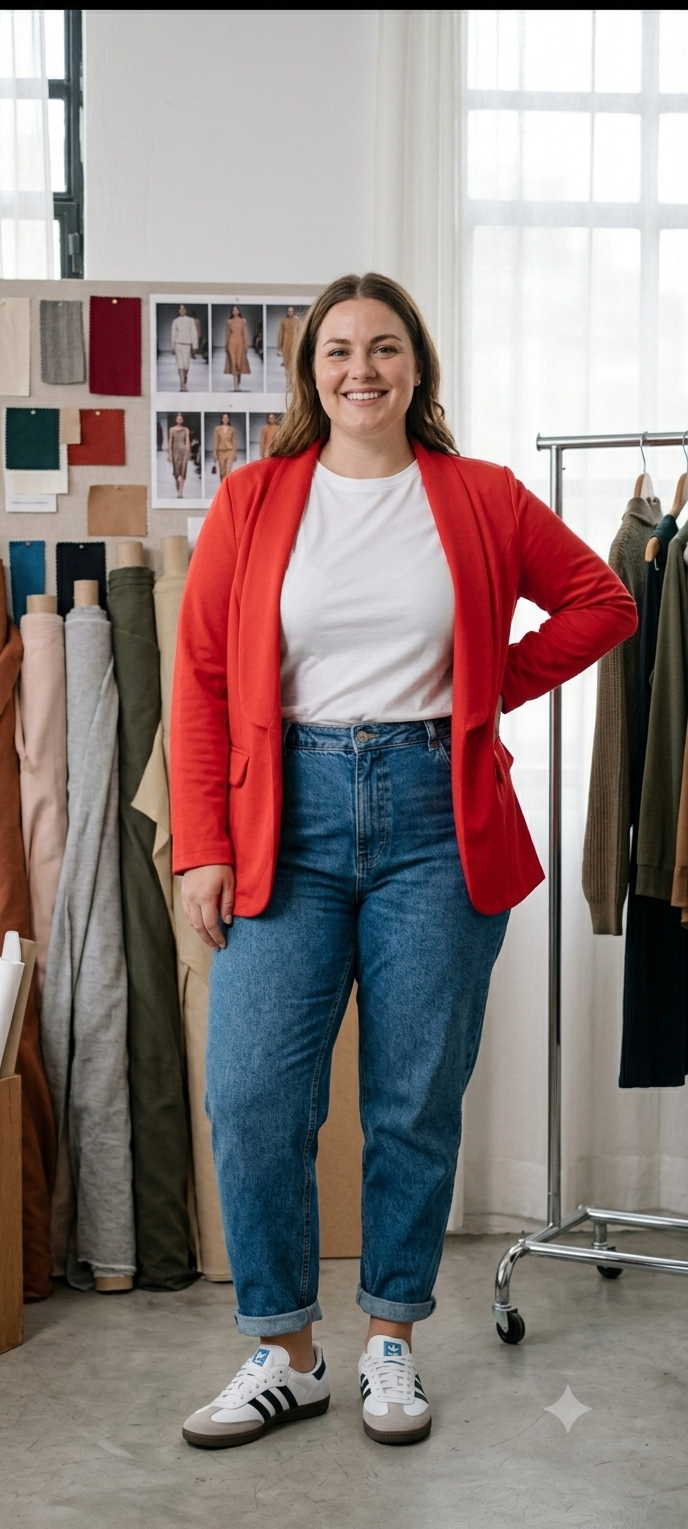 Blazer Vermelho Elegante - Tam G - Versátil e Leve!