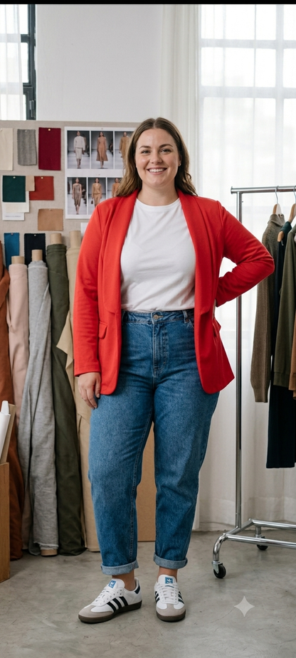 Blazer Vermelho Elegante - Tam G - Versátil e Leve!