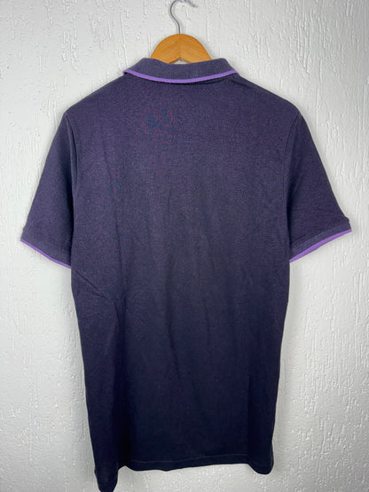 Camisa Polo Confidence Roxa Mesclada com Detalhes Lilás