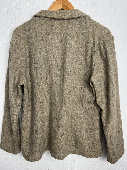 Casaco de Lã Texturizada Tweed – Estilo Vintage tamanho G