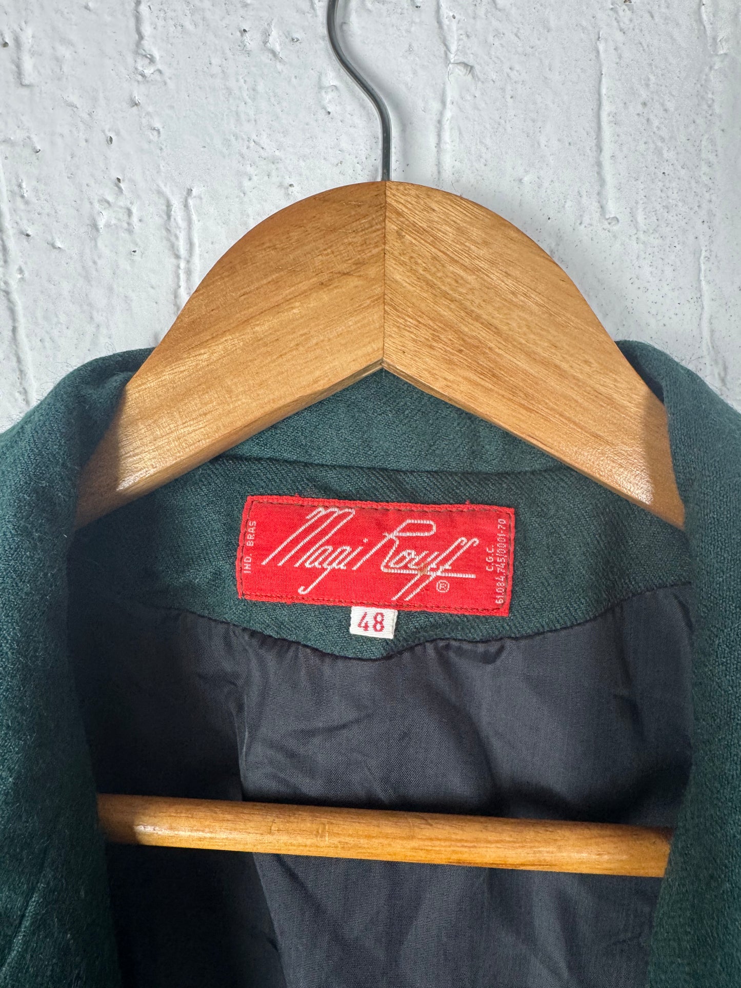 Blazer Vintage Verde Musgo Magi Royll • Lã