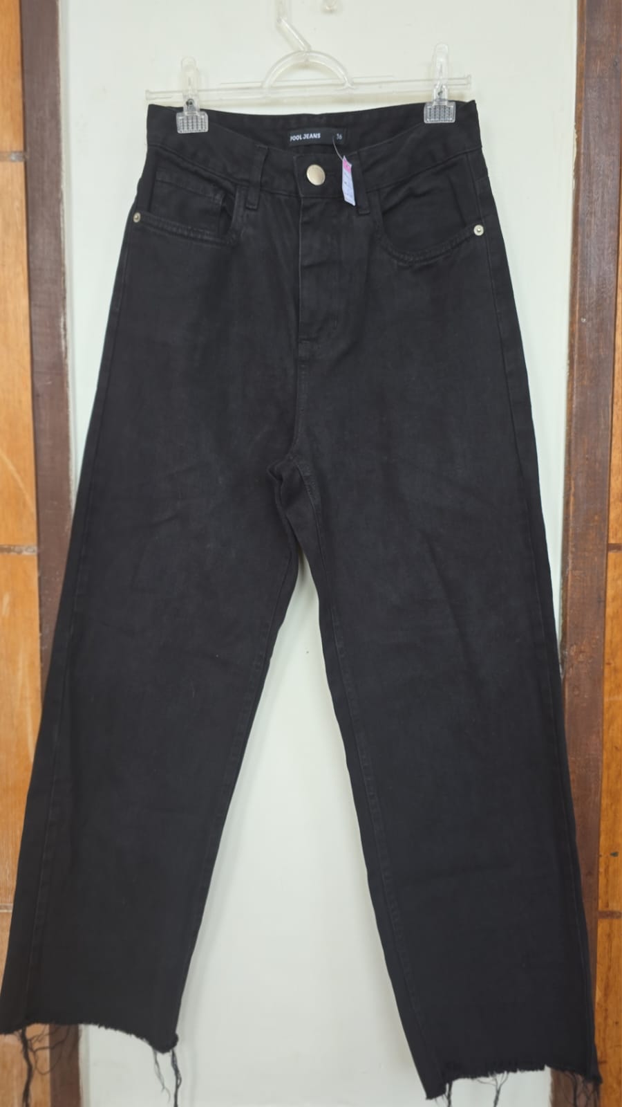 Calça Jeans Preta Wide Leg / Reta Pool Jeans Riachuelo