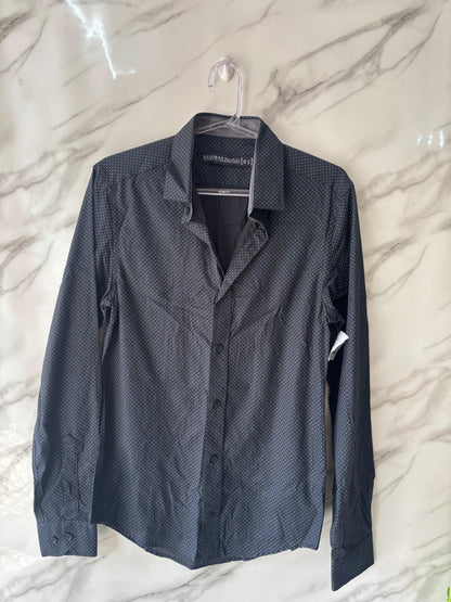 Camisa Social Poá Azul Marinho Renner – Nova – Manga Longa