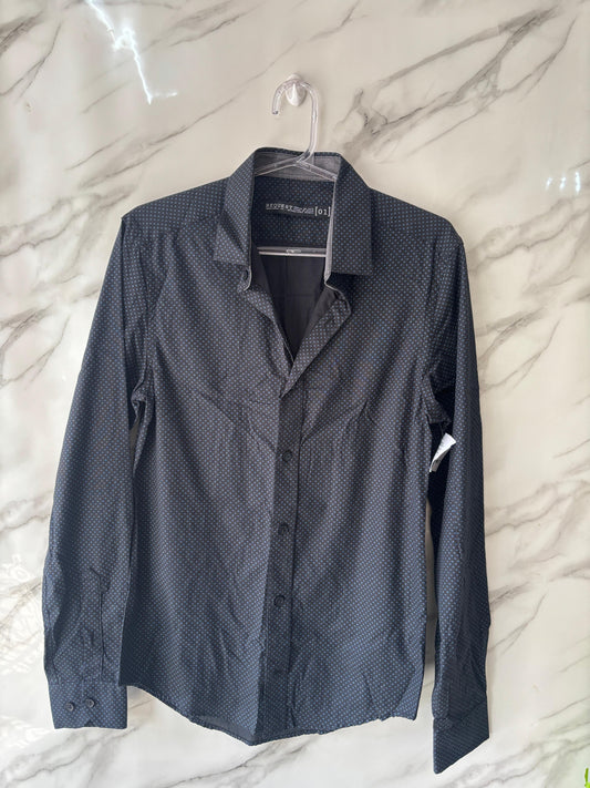 Camisa Social Poá Azul Marinho Renner – Nova – Manga Longa