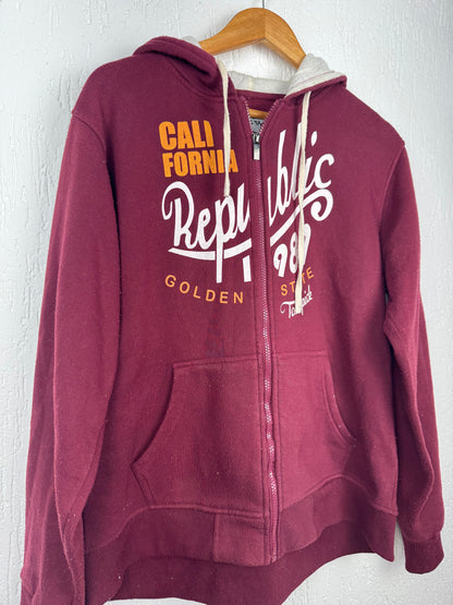 Moletom Jaqueta com Capuz Bordô California Republic Toothpick Unissex