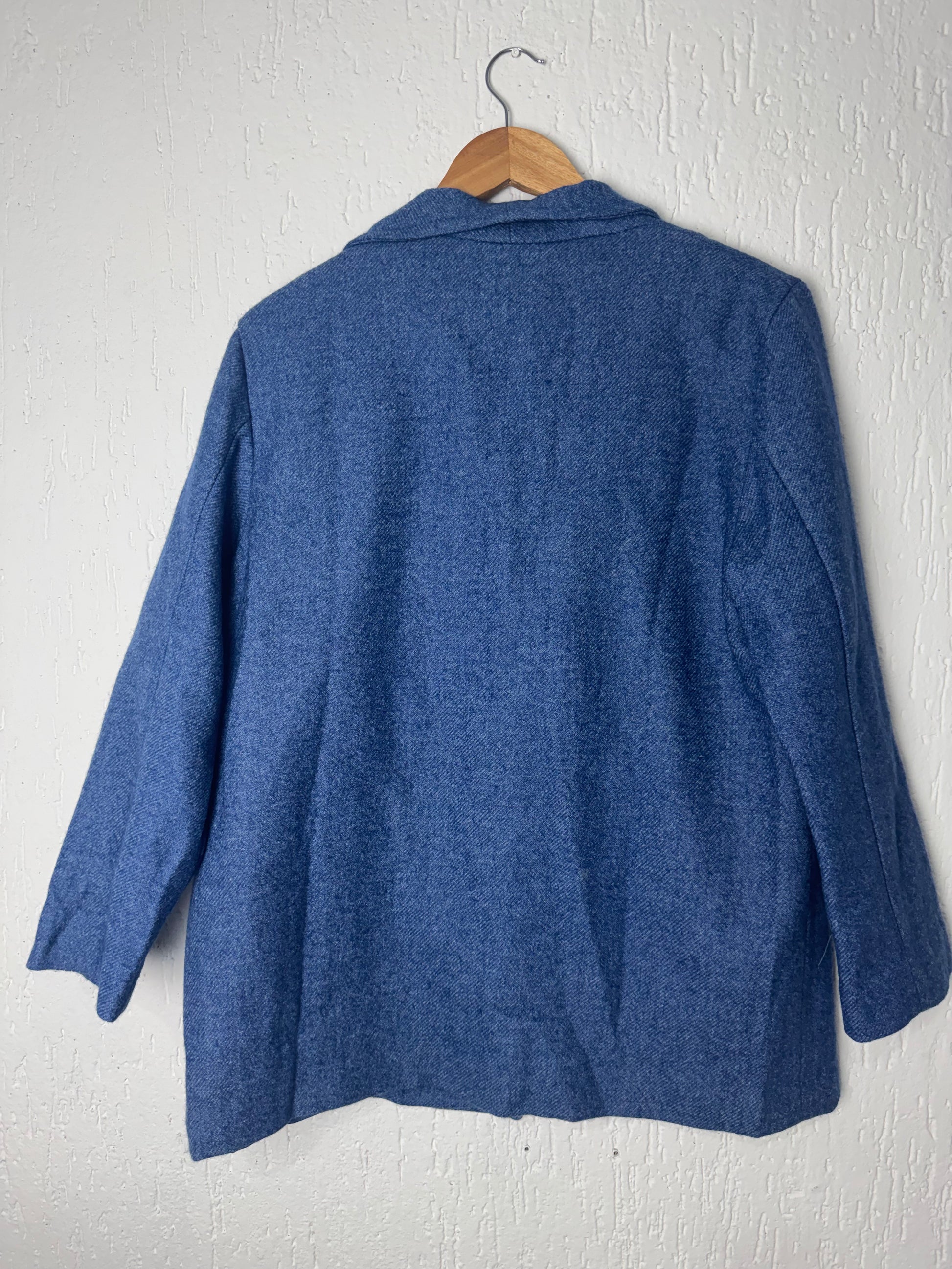 Casaco Blazer Oversized Azul Mescla