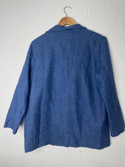 Casaco Blazer Oversized Azul Mescla