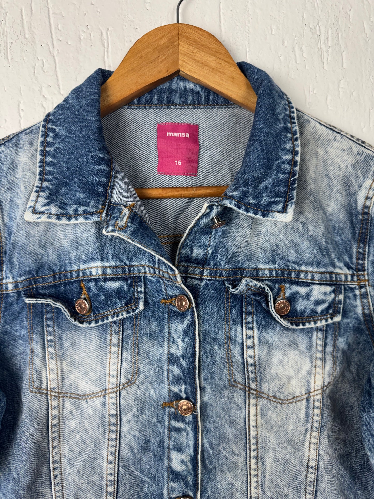 Jaqueta Jeans Acid Wash Marisa • Marmorizada