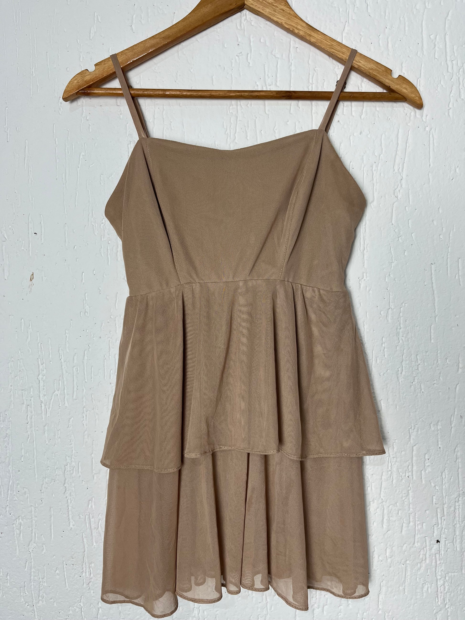 Blusa Romântica de Tule Nude