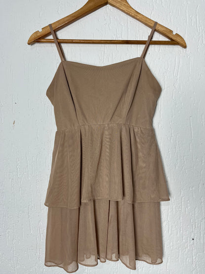 Blusa Romântica de Tule Nude