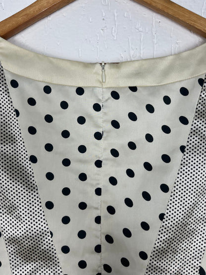 Vestido Tubinho P.A Concept com Recortes e Estampa Poá