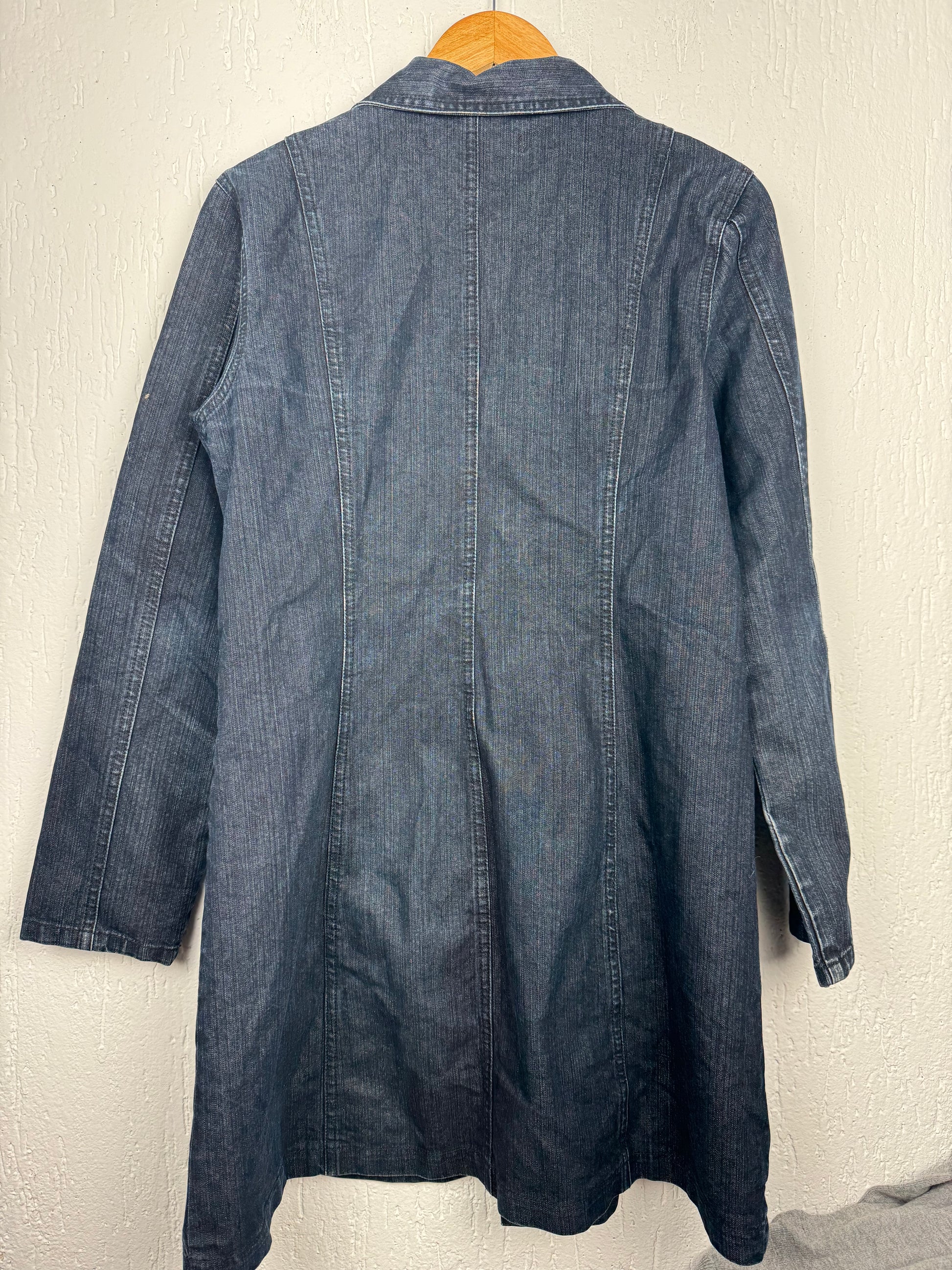 Trench Coat Jeans Feminino Alongado Equus