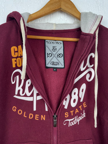 Moletom Jaqueta com Capuz Bordô California Republic Toothpick Unissex
