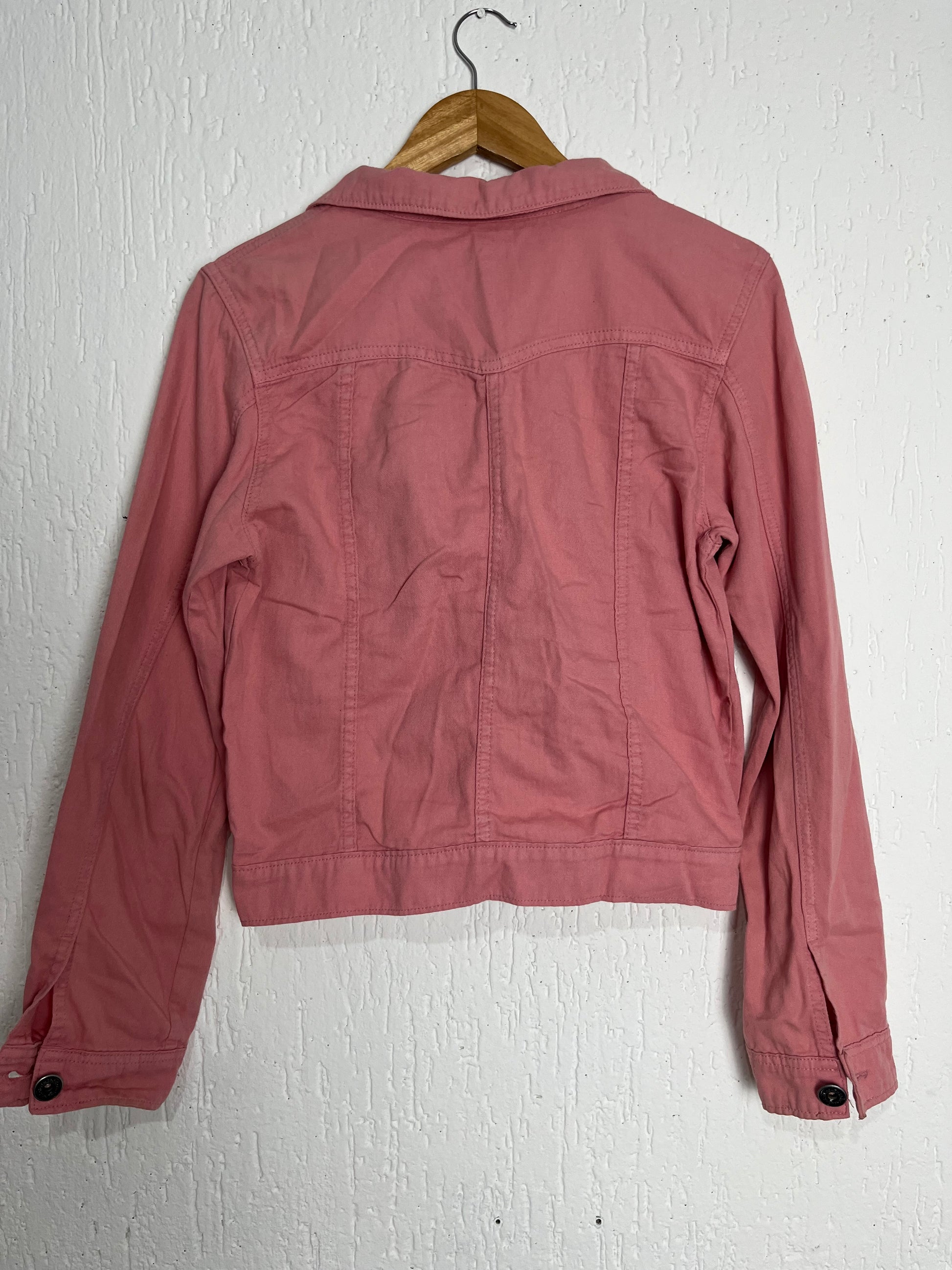 Jaqueta jeans rosa