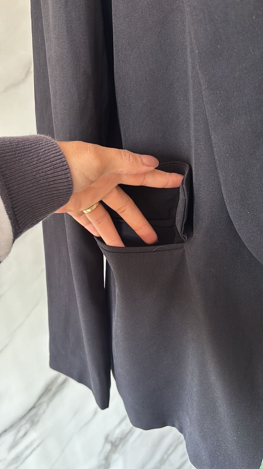 Blazer preto forrado shein