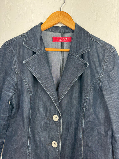 Trench Coat Jeans Feminino Alongado Equus