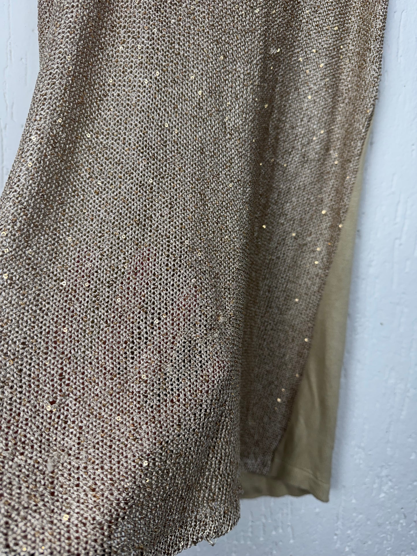 Regata Tricot Dourada com Paetês • Modelagem Alongada Nadador