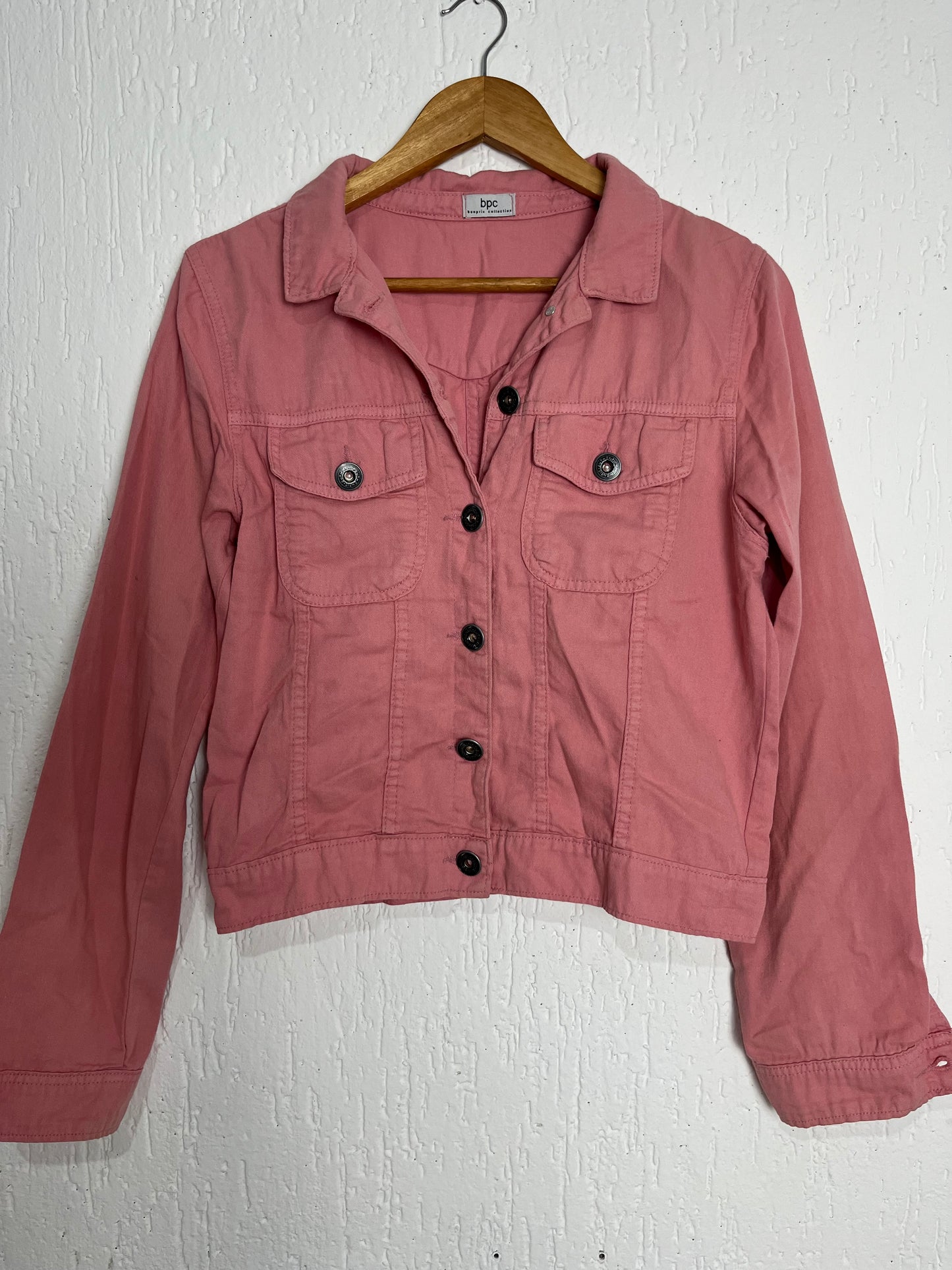 Jaqueta jeans rosa