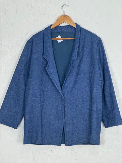 Casaco Blazer Oversized Azul Mescla