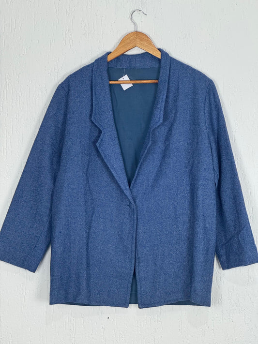 Casaco Blazer Oversized Azul Mescla