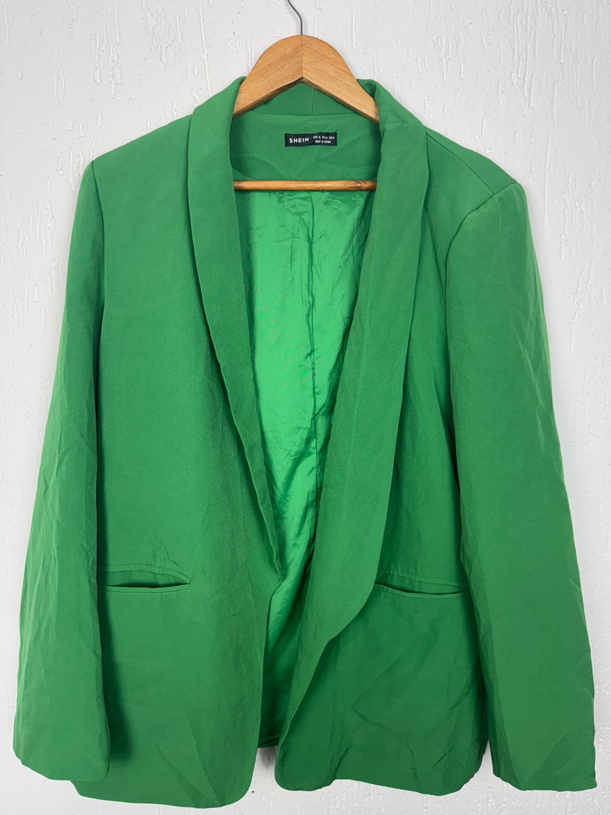 Blazer Alfaiataria Feminino Gola Xale Premium – Verde Bandeira Tamanho GG