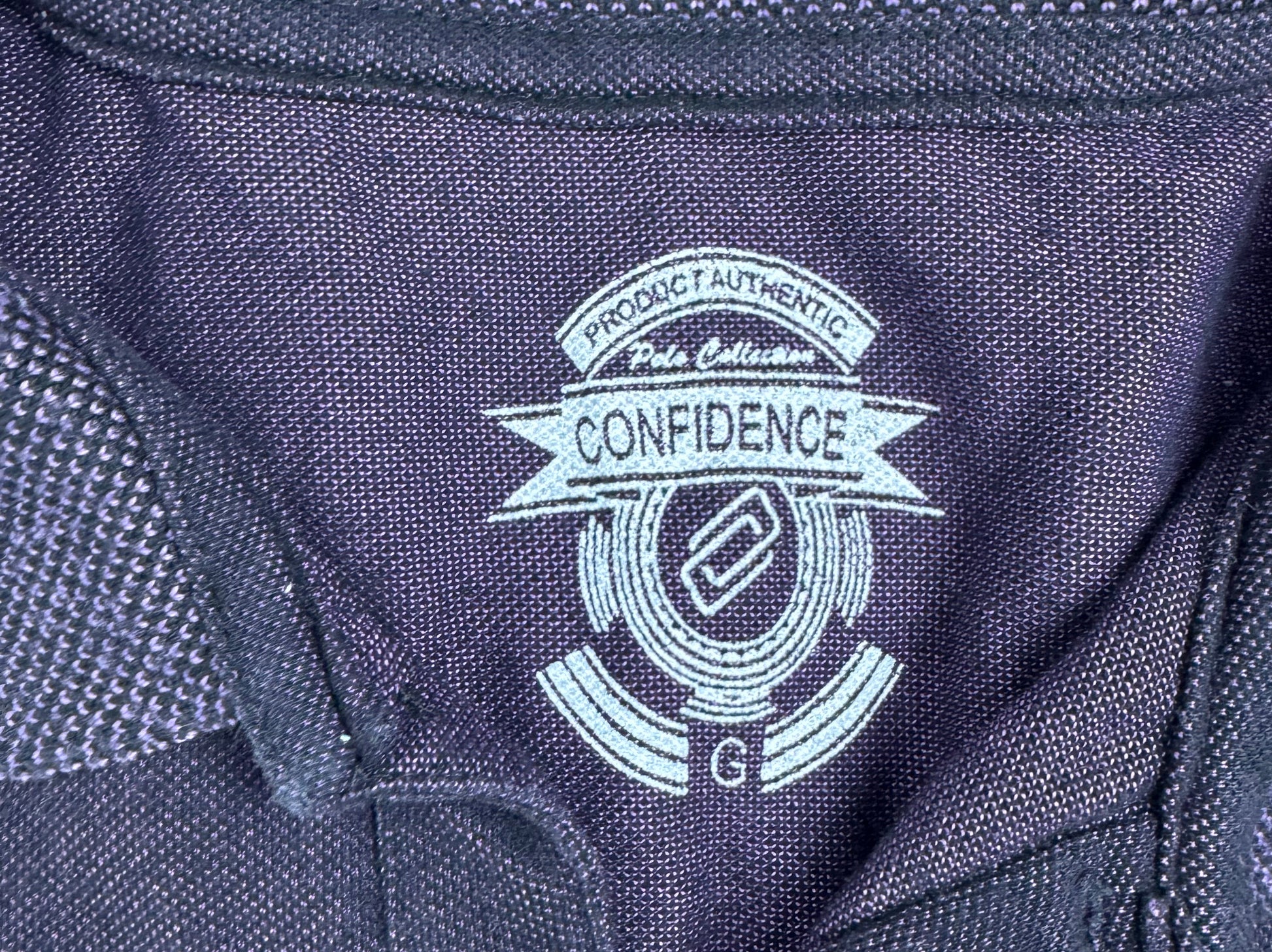 Camisa Polo Confidence Roxa Mesclada com Detalhes Lilás