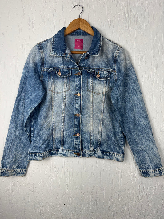 Jaqueta Jeans Acid Wash Marisa • Marmorizada