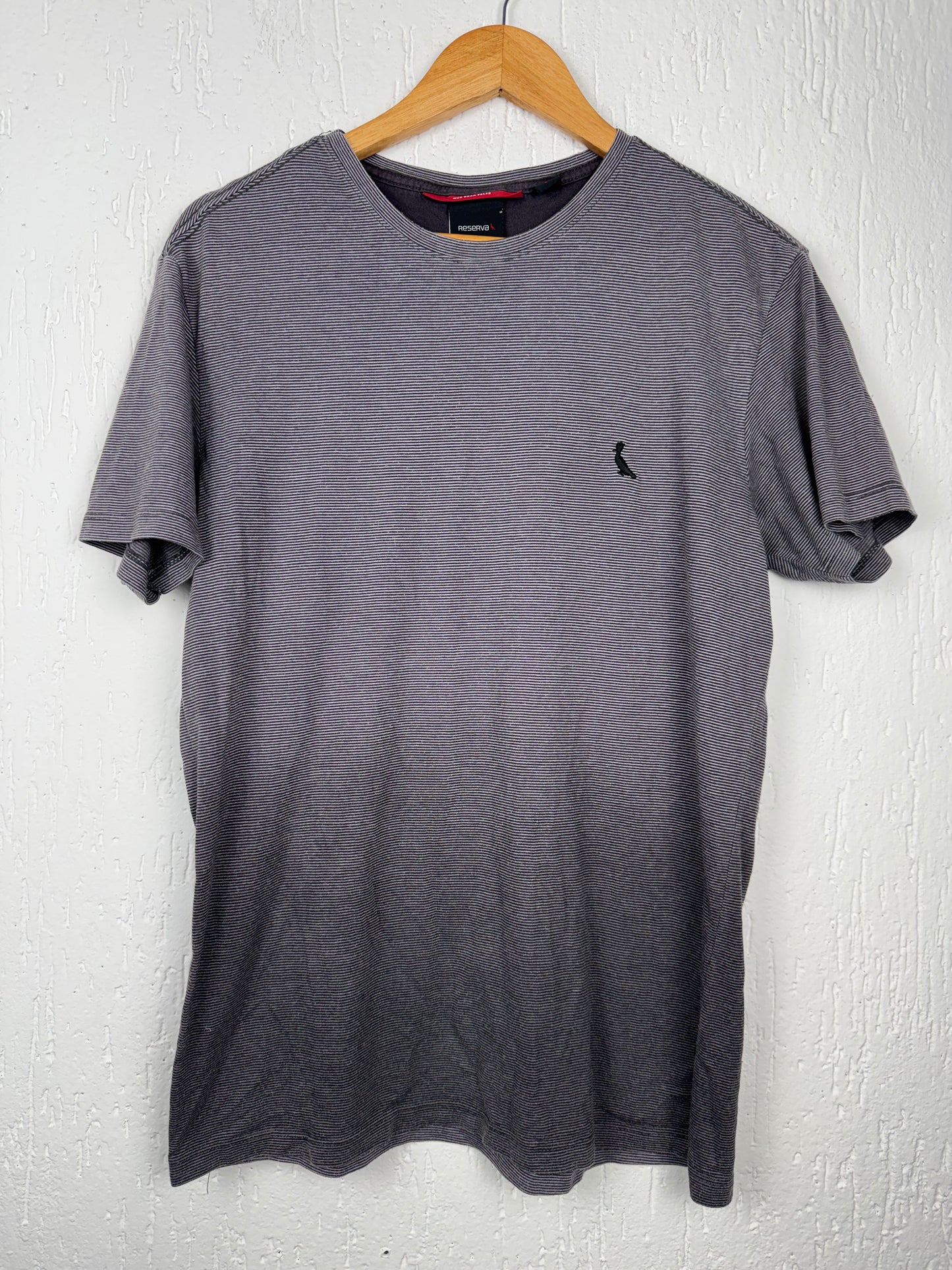 Camiseta Reserva Cinza Mescla Mini Listras