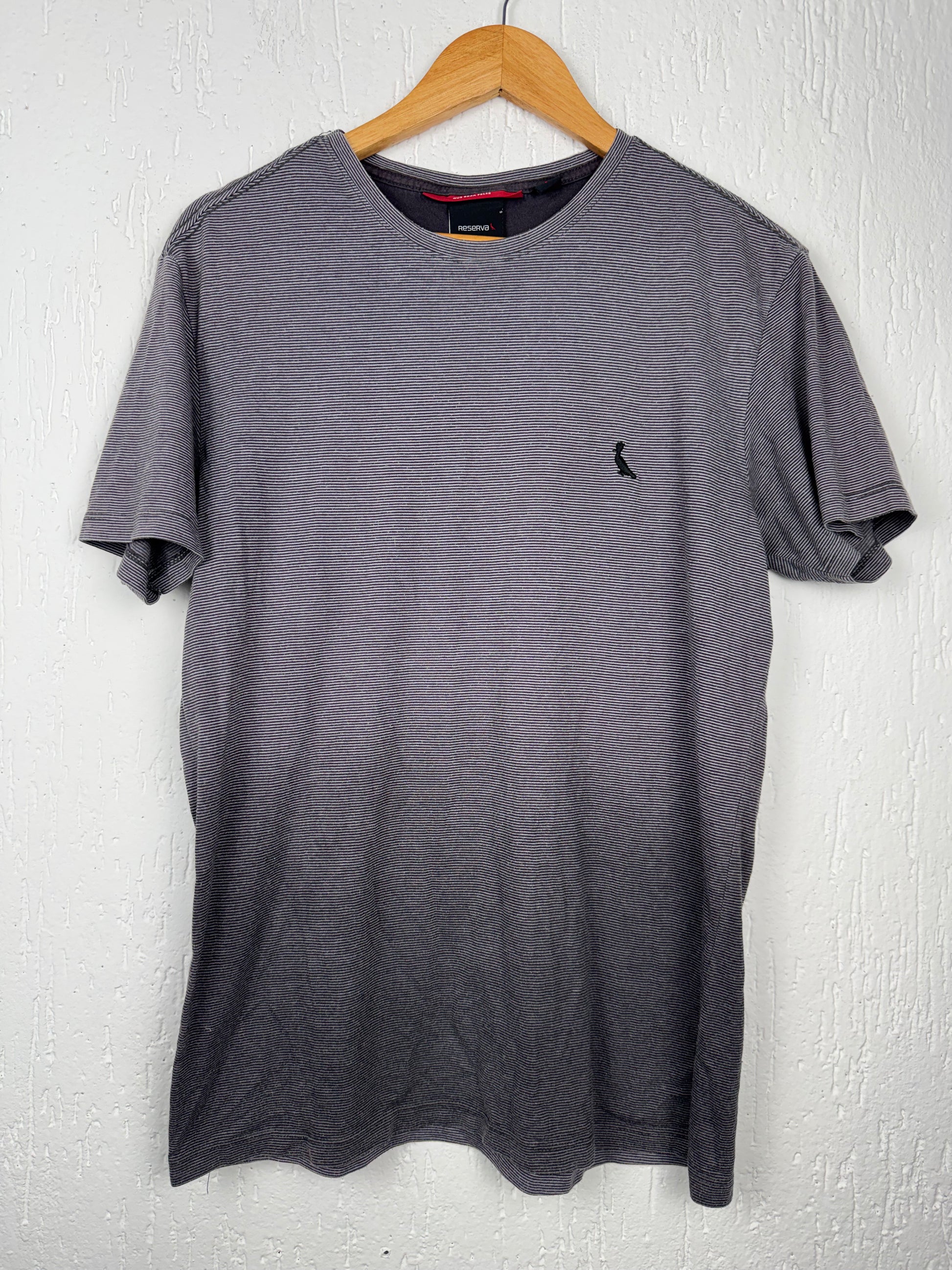 Camiseta Reserva Cinza Mescla Mini Listras