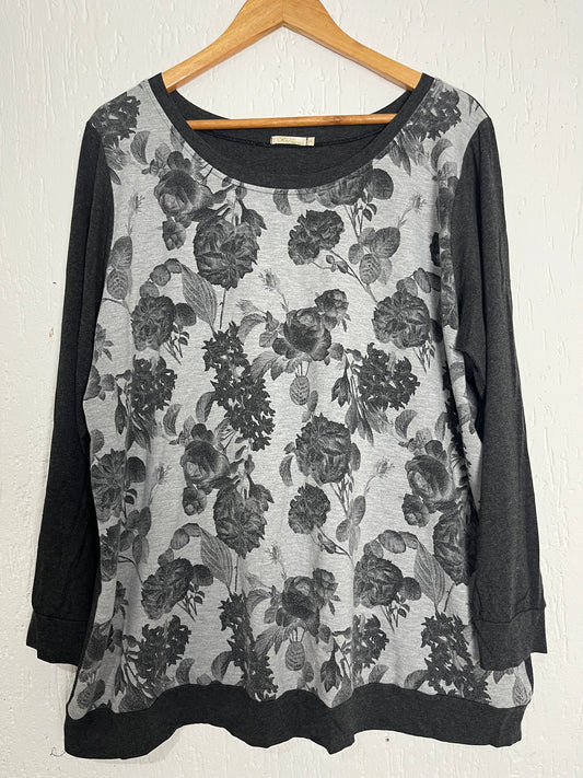 Blusa Manga Longa Estampada - Floral