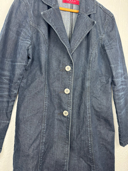Trench Coat Jeans Feminino Alongado Equus